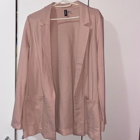 Pink cardigan blazer with pockets - Picture 1 of 2